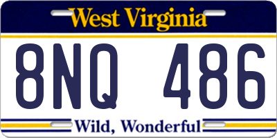WV license plate 8NQ486