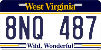 WV license plate 8NQ487