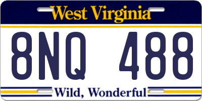 WV license plate 8NQ488
