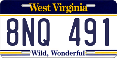 WV license plate 8NQ491
