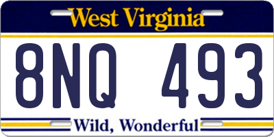 WV license plate 8NQ493