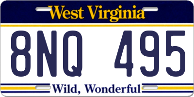 WV license plate 8NQ495