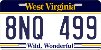 WV license plate 8NQ499