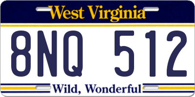 WV license plate 8NQ512
