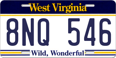 WV license plate 8NQ546