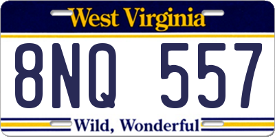 WV license plate 8NQ557
