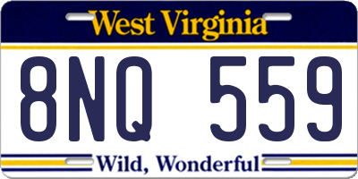 WV license plate 8NQ559