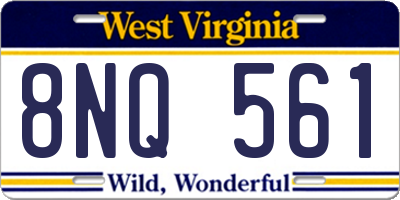WV license plate 8NQ561
