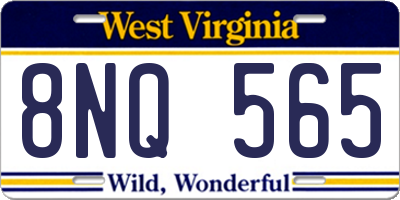 WV license plate 8NQ565