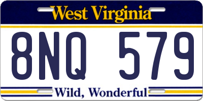 WV license plate 8NQ579