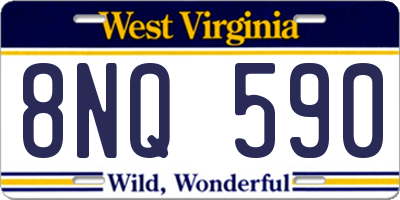 WV license plate 8NQ590