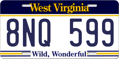 WV license plate 8NQ599