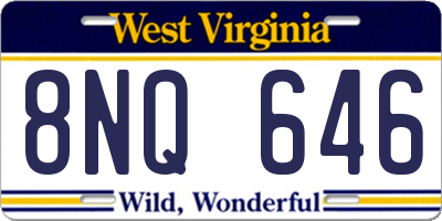 WV license plate 8NQ646