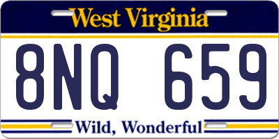 WV license plate 8NQ659