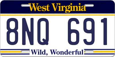 WV license plate 8NQ691