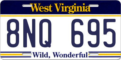 WV license plate 8NQ695