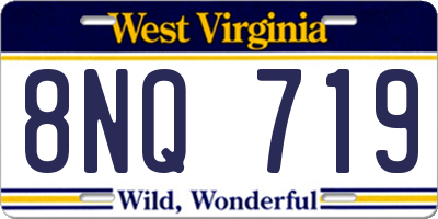 WV license plate 8NQ719
