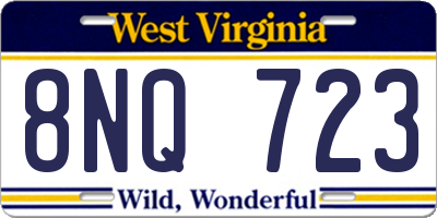 WV license plate 8NQ723