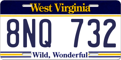 WV license plate 8NQ732