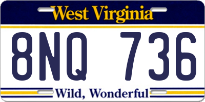 WV license plate 8NQ736