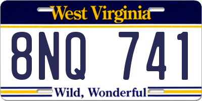 WV license plate 8NQ741
