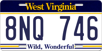 WV license plate 8NQ746