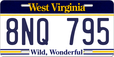 WV license plate 8NQ795