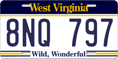 WV license plate 8NQ797
