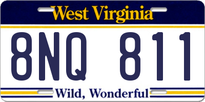 WV license plate 8NQ811