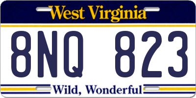 WV license plate 8NQ823