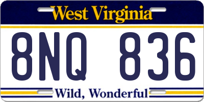 WV license plate 8NQ836