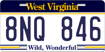 WV license plate 8NQ846