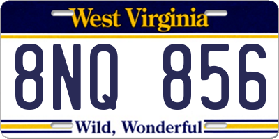WV license plate 8NQ856