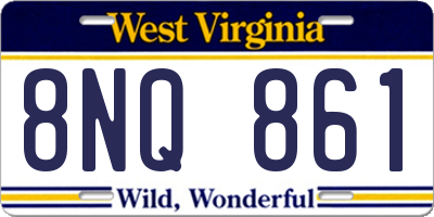 WV license plate 8NQ861