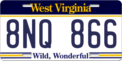 WV license plate 8NQ866