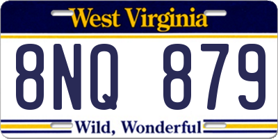 WV license plate 8NQ879