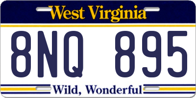 WV license plate 8NQ895