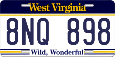 WV license plate 8NQ898