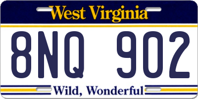 WV license plate 8NQ902