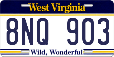 WV license plate 8NQ903