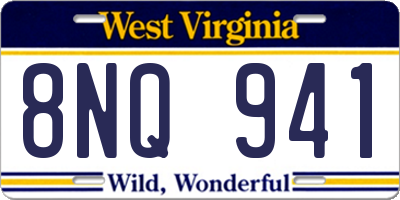 WV license plate 8NQ941