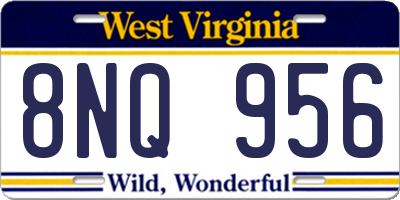WV license plate 8NQ956