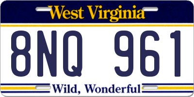 WV license plate 8NQ961