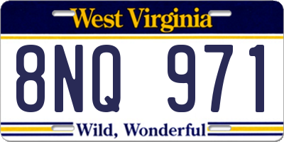 WV license plate 8NQ971
