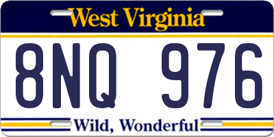 WV license plate 8NQ976