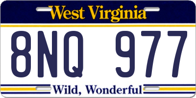 WV license plate 8NQ977