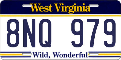 WV license plate 8NQ979