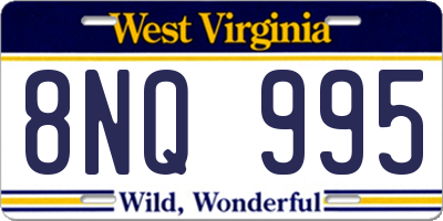 WV license plate 8NQ995
