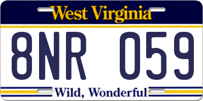 WV license plate 8NR059