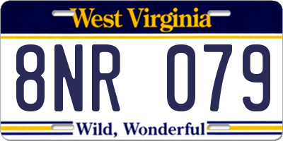 WV license plate 8NR079